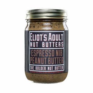 Eliot's Adult Nut Butters Espresso Nib Peanut Butter, 12 Ounce, Non-GMO, Gluten Free, Vegan, Keto and Paleo Friendly, 72 grams of Protein