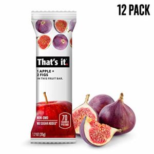 That's it. Apple + Fig Fruit Bars 100% All Natural, No Artificial Ingredients or Preservatives Delicious Healthy Snack for Children & Adults, Vegan, Gluten Free, Paleo, Kosher, Non GMO (12 Pack)