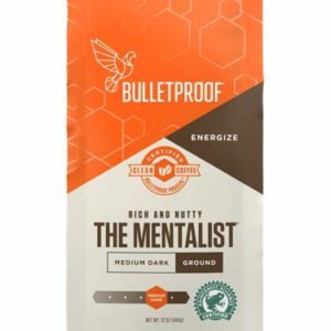 Bulletproof The Mentalist Ground Coffee - Premium Gourmet Medium Dark Roast Organic Beans, Rainforest Alliance certified, Clean Upgraded Ground