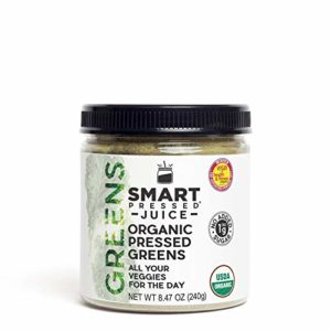 Smart Pressed Organic Greens Superfoods Juice Powder Single Serving Cold-Pressed Vegan Alkalizing Green Juice Cleanse Detox (Original, 30 Servings Bottle)