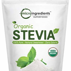 Pure Organic Stevia Powder, 8 Ounce, 1418 Serving, 0 Calorie, Natural Sweetener and Sugar Alternative, No GMOs and Vegan Friendly