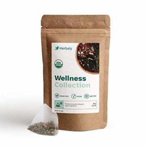 Herbaly Wellness Collection Tea - Support healthy blood sugar levels | Weight management | Anxiety relief | Vegan & Gluten free |