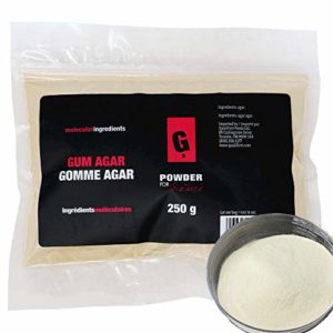 PowderForTexture Premium Agar Agar Powder for Baking and Cooking, 250g (8.8oz) | Vegan/Vegetarian Substitute for Gelatin, Emulsifier, Molecular Gastronomy