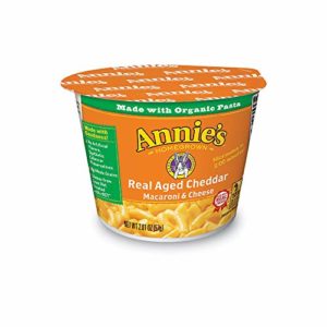 Annie's Real Aged Cheddar Microwavable Macaroni & Cheese, 12 Cups, 2.01oz (Pack of 12)