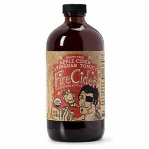 Fire Cider, Apple Cider Vinegar Tonic, Honey-Free flavor, Certified Vegan, Pure & Raw, All Certified Organic Ingredients, Not Heat Processed, Not Pasteurized, Paleo, Keto, 32 Shots, 16 oz.
