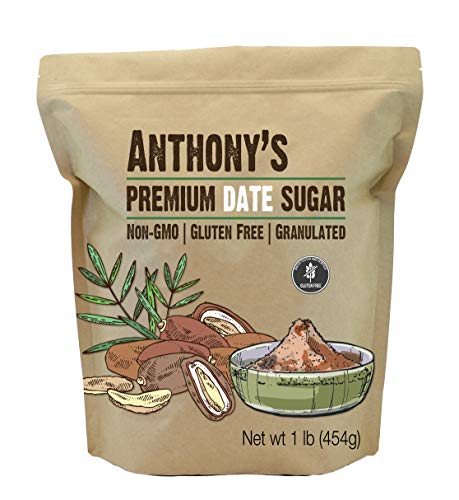 Anthony's Date Sugar, 1lb, Gluten Free, Non GMO, Vegan, Granulated