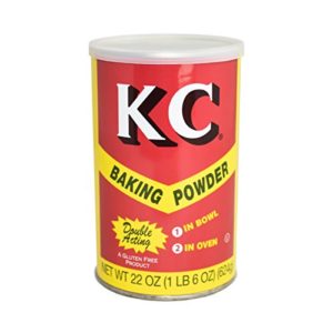 KC Baking Powder - Gluten Free, Vegan, Vegetarian, Double Acting Baking Powder in a Resealable Can with Easy Measure Lid, Kosher, Halal - 22 oz can (1)