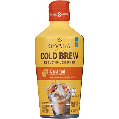 Gevalia Caramel Cold Brew Iced Coffee Concentrate (32 oz Bottle)