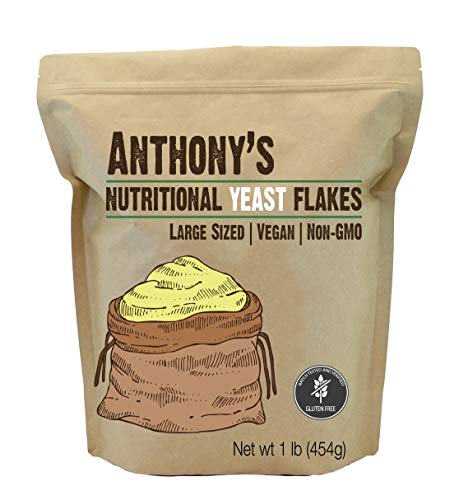 Anthony's Premium Nutritional Yeast Flakes, 1lb, Fortified, Gluten Free, Non GMO, Vegan