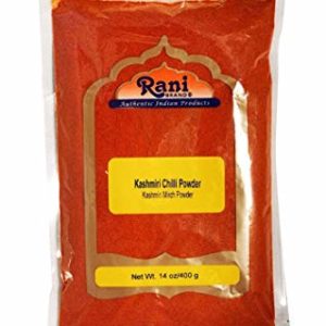 Rani Kashmiri Chilli Powder (Deggi Mirch, Low Heat) Ground Indian Spice 14oz (400g) ~ All Natural, Salt-Free | Vegan | No Colors | Gluten Free Ingredients | NON-GMO | Indian Origin