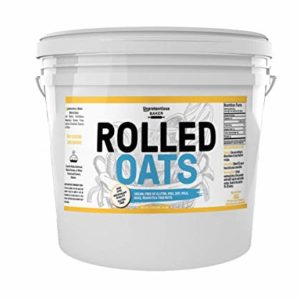 Rolled Oats, 1 Gallon Bucket, by Unpretentious Baker, Highest Quality, Old Fashioned Oats, Whole Grain, Naturally Gluten Free, Vegan, Non-GMO, Excellent Source of Fiber