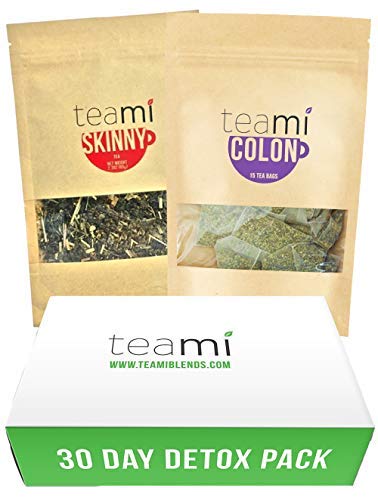Teami 30-Day Detox Tea Pack: All-Natural Teatox Kit with Teami Skinny & Teami Colon Cleanse Loose Leaf Herbal Teas
