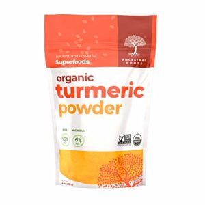 Ancestral Roots Organic Turmeric Powder - 100% Pure, USDA Certified Organic Turmeric Powder (4 oz)