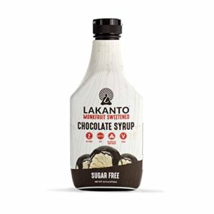 Lakanto Sugar-Free Chocolate Syrup, Keto Topping with Monkfruit Sweetener (16 fl oz)