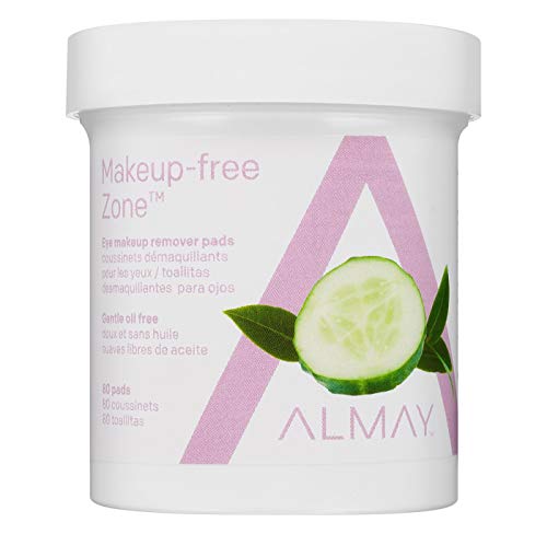 Almay Eye Makeup Remover Pads, Oil Free, Hypoallergenic, Free from Fragrance, 80 pads