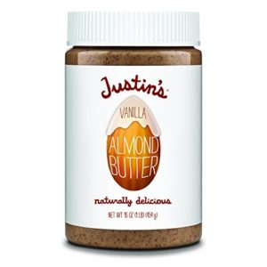 Justin's Vanilla Almond Butter by Justin's, Gluten-free, Non-GMO, Vegan, Sustainably Sourced, 16oz Jar
