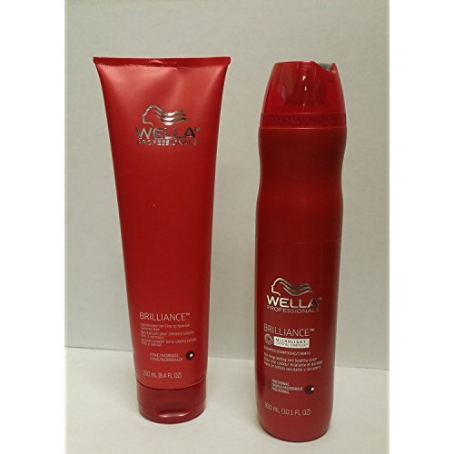 Wella Brilliance DUO Color Care for Fine/Normal Hair Shampoo 10.1 oz and Conditioner 8.4 oz