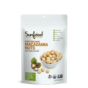 Sunfood Superfoods Macadamia Nuts- Raw Organic. 8 oz Bag