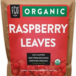 Organic Red Raspberry Leaf - Herbal Tea (200+ Cups) - Cut & Sifted Leaves - 16oz Resealable Bag (1lb) - 100% Raw From Bulgaria