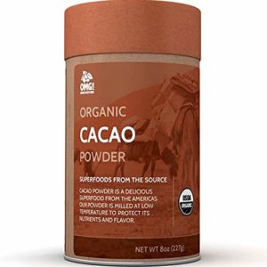 OMG! Superfoods Organic Cacao Powder - 100% Pure, USDA Certified Organic Cacao Powder - 8oz