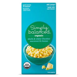 Simply Balanced Organic Shells & White Cheddar Macaroni & Cheese Dinner, 6OZ (One Pack)