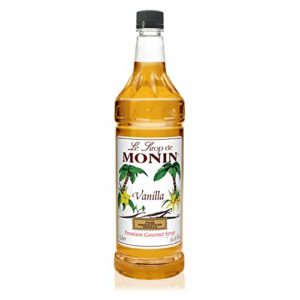 Monin - Vanilla Syrup, Versatile Flavor, Great for Coffee, Shakes, and Cocktails, Gluten-Free, Vegan, Non-GMO (1 Liter)