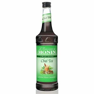 Monin - Chai Tea Concentrate, Spiced Green Tea Flavor, Natural Flavors, Great for Spiced Chai Teas, Coffee Drinks, Dessert Cocktails, and Other Culinary Creations, Vegan, Non-GMO, Gluten-Free (750 ml)