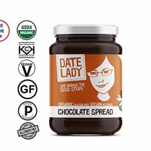 Date Lady Organic Chocolate Spread | Vegan, Paleo, Gluten-free & Kosher (1 Jar)