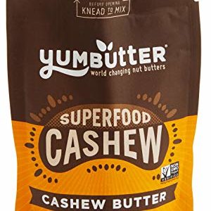 Superfood Cashew Butter by Yumbutter, Gluten Free, Vegan, Non GMO, 6.2oz Pouch