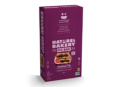Nature's Bakery Whole Wheat Fig Bars, 1- 12 Count Box of 2 oz Twin Packs (12 Packs), Original Fig, Vegan, Non-GMO, Packaging May Vary