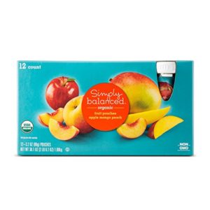 Apple Mango Peach Fruit Pouch 12ct - 3.2oz - Simply Balanced