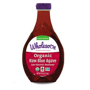 Wholesome Organic Raw Blue Agave Nectar, Syrup, Low Glycemic Sweetener, Non GMO, 44 Oz (Pack of 2)