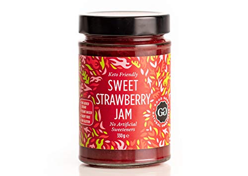 Sweet Jam with Stevia by Good Good - 12 oz / 330 g - No Added Sugar Strawberry Jam - Keto - Vegan - Gluten Free - Diabetic (Strawberry)