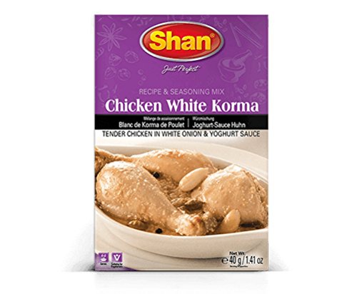 Shan Chicken White Korma Recipe & Seasoning Mix, 40 Grams (Pack of 6)