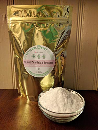 Keystone Pantry Non-GMO Allulose | The Perfect Natural Sugar Free Alternative, 70% of the Sweetness of Sucrose | Low-Calorie, No Carbs, Keto and Diabetic Friendly, Gluten Free, Powder | 1-Lb Bag