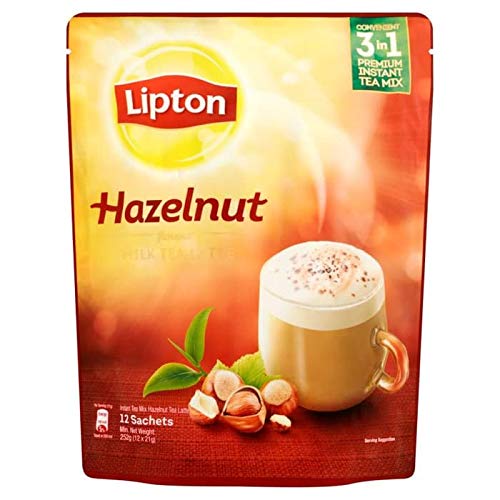 3 Pack Lipton Hazelnut Milk Tea Latte 3 in 1 Premium Instant Tea Mix - Free Express Delivery