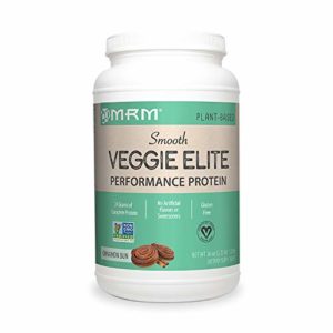 MRM - Veggie Elite Performance Protein, 24 Grams of Plant-Based Protein, Soy-Free, Vegetarian & Vegan Friendly, Non-GMO Project Verified (Cinnamon Bun, 2.2 lbs)