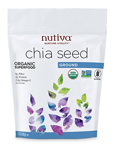 Nutiva Organic, non-GMO, Premium Ground Chia Seeds, 12-ounce