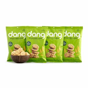 Dang Sticky-Rice Chips, Gluten-Free, Vegan, Non-GMO, Coconut Crunch, 3.5 Ounce (4 Count)