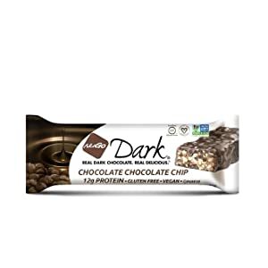 NuGo Dark Chocolate Chocolate Chip, 12g Vegan Protein, 200 Calories, Gluten Free, 12 Count