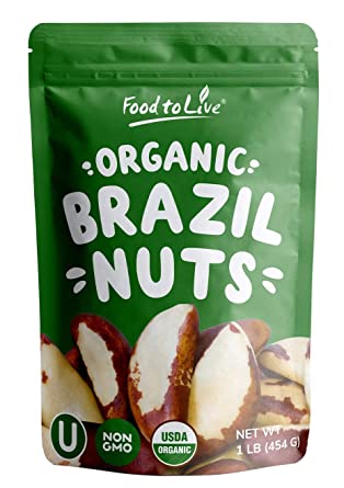 Brazil Nuts, 2 Pounds - Raw, Whole, No Shell, Unsalted, Kosher, Bulk, Shelled Brazilian Nut