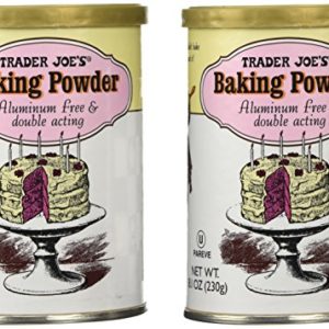 Trader Joe's Baking Powder Aluminum Free & Double Acting 8.1 Oz (Pack of 2)