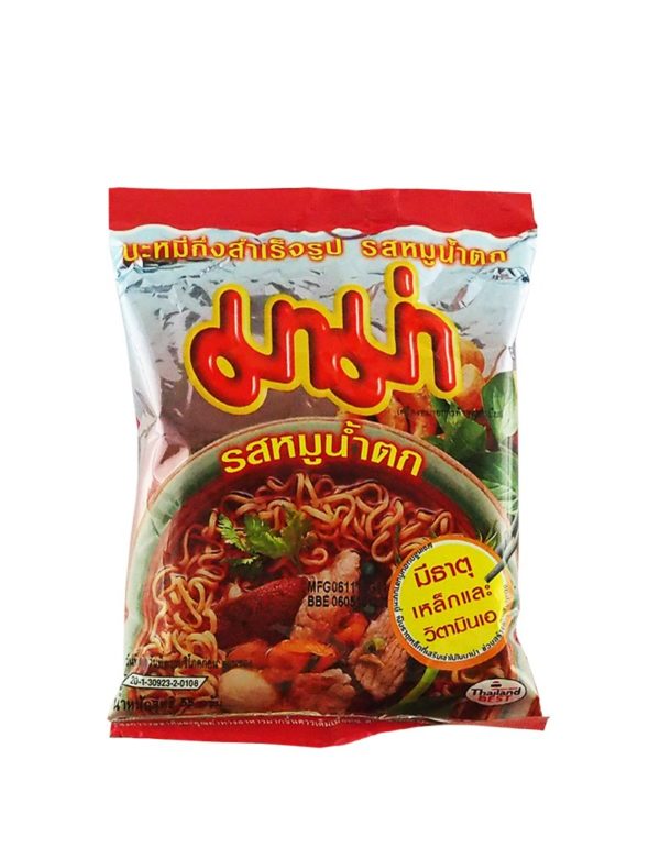 Instant Noodles Spicy Pork "Moo Nam Tok" Flavor - MaMa 55g.x10pcs./1 pack.