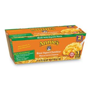 Annie's Real Aged Cheddar Microwavable Macaroni & Cheese, 12 Cups, 2.01oz (Pack of 6)