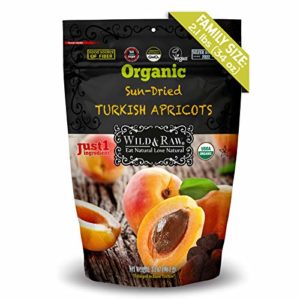 ORGANIC TURKISH APRICOTS SULFUR-FREE - BULK SIZE - 2.1lbs (34oz) - Kosher Non-GMO Sun-Dried