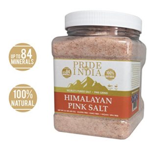 Pride Of India - Pure Himalayan Pink Salt - Enriched w/ 84+ Natural Minerals, Fine Grind 2.5 Pound (40oz) Jar - Himalayan Salt, Himalayan Pink Salt, Pink Himalayan Salt, Grind Salt, Pure Rock Salt