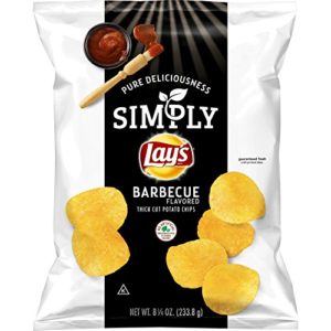 Simply Lay's Barbecue Flavored Thick Cut Potato Chips, 8.25 oz Bag