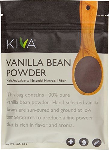 Kiva Vanilla Bean Powder, Gourmet Madagascar Bourbon (Pesticide-Free, RAW and Vegan), 3 Ounce