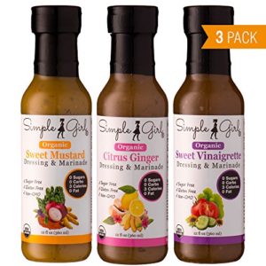 Simple Girl Salad Dressing-3 Bottle Pack - Sweet Vinaigrette, Sweet Mustard and Citrus Ginger - 12 oz each