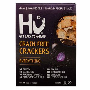 Hu Paleo Vegan Crackers, Everything 2 Pack, Keto Friendly, Gluten Free, Grain Free, Low Carb, No Added Oils, No Refined Starches
